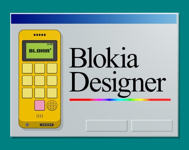 Cover art for Blokia Designer, a retro year-2000 mobile phone design game
