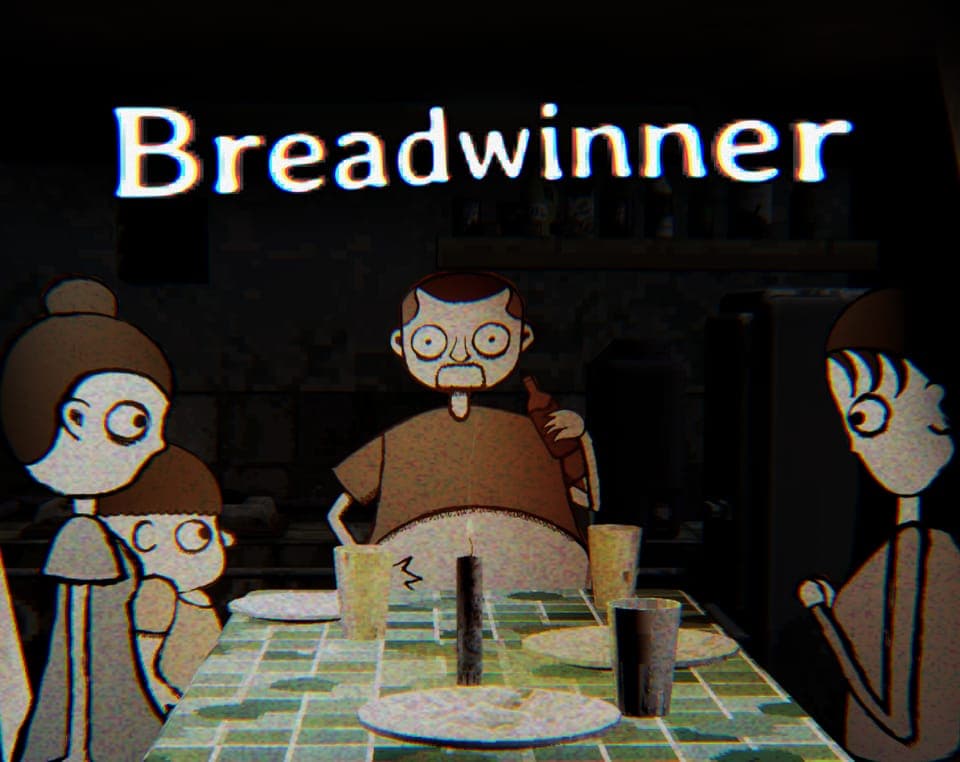 Cover art for Breadwinner, a horror life-sim about a family living on one salary