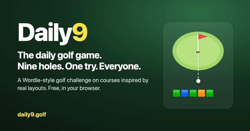 Daily9 logo beside an illustrated putting green and flag